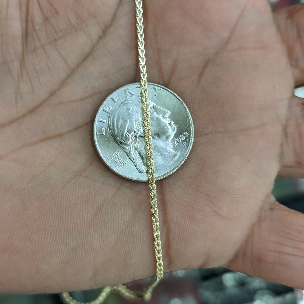 10kt Real Gold Franco Chain 1.5mm 20 Inch - Picture 9 of 10